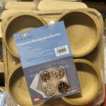 Kit Petisqueira De Bambu Bandeja De Servir Com 4 Bowls Bambu