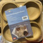 Kit Petisqueira De Bambu Bandeja De Servir Com 4 Bowls Bambu