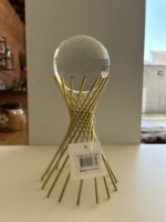 Enfeite Mesa Dourado Esfera Vidro Moderno