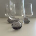 Jogo 6 Copos Vidro 440ml Base Bolha Design Moderno