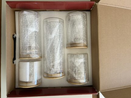 Kit 13 Potes De Vidro Herméticos Com Tampa De Bambu Natural